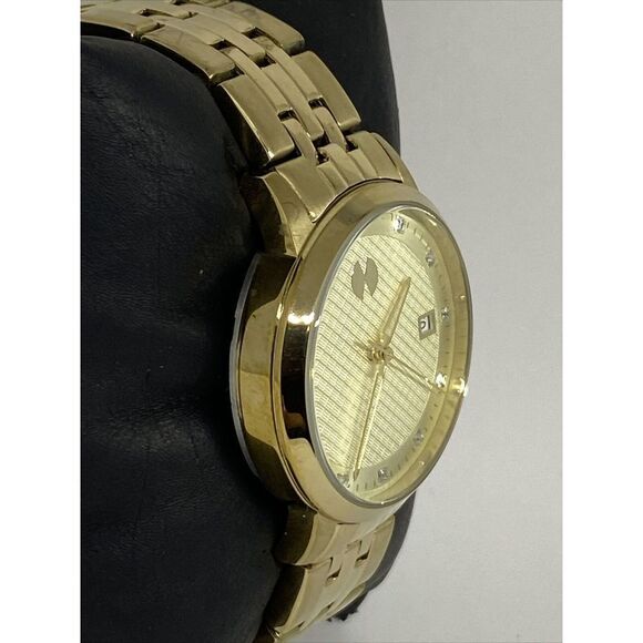 Watch Station WS12002 Men\'s Gold Stainless Steel Analog Dial Quartz Watch EY398 main image 6